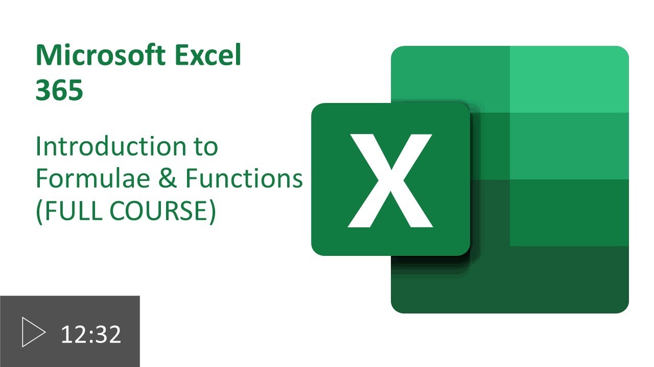 Introduction to Formulae and Functions in Excel (FULL COURSE)