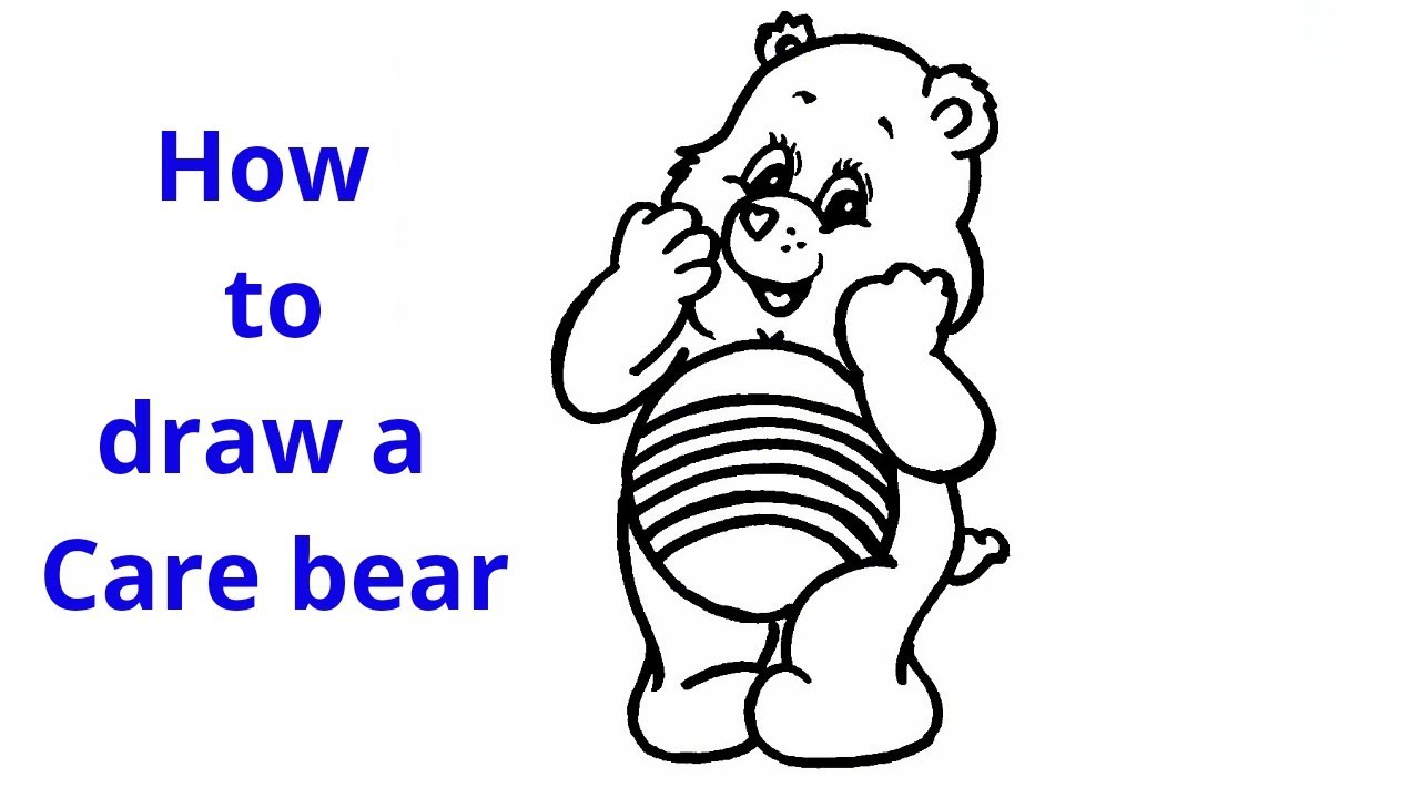 How to draw a Care Bear - YouTube