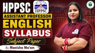 HPPSC Assistant Professor English | Complete Subject Paper Syllabus Discussion | CivilsTap