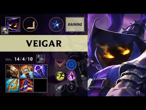 (ESB raining) Veigar Carry vs Ezreal - EUW Grandmaster Patch 26.13