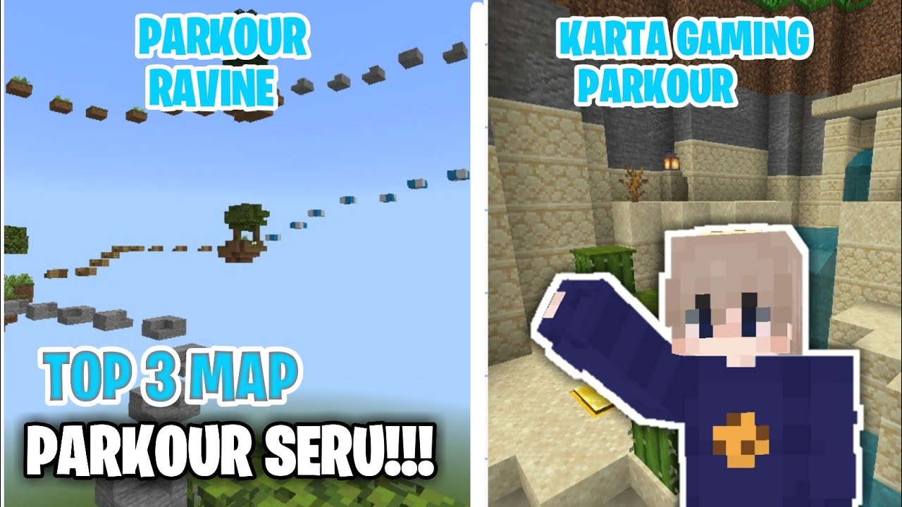 TOP 2 MAP PARKOUR DI MCPE!! || MINECRAFT INDONESIA - YouTube