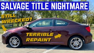 Buying This SALVAGE Title Scion tc Was A HUGE Mistake *Know When To Fold*