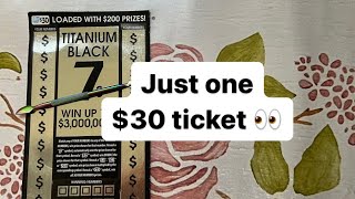 Titanium black $30 Illinois scratch off ticket here in Florida is it a winner?