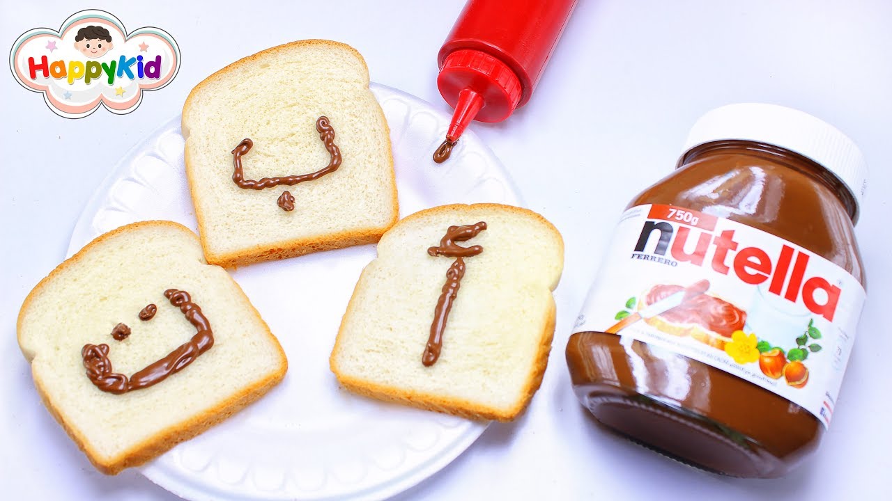 الحروف العربيه بشوكولاتة نوتيلا اللذيذة | الف باء تاء | nutella Alphabet