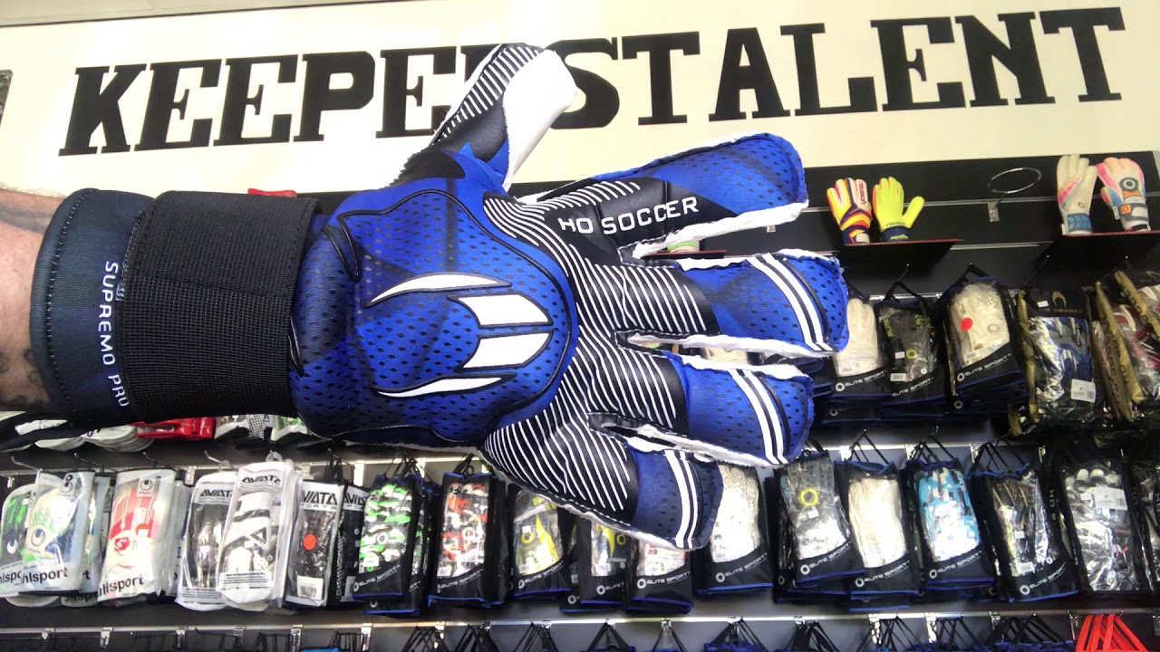 HO SOCCER SUPREMO PRO KONTAKT BLAUW KEEPERSHANDSCHOENEN