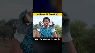 😱 A4 Paper Ne Kaata Coconut Crazy Paper Experiments 🤯 #facts #shorts #experiements #science