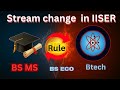 Policy of Stream Change in IISER| Full Detail Explained|IISER BHOPAL| #iiser #iat