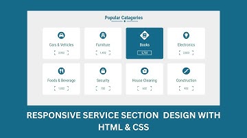 Responsive Service Section Design With HTML & CSS