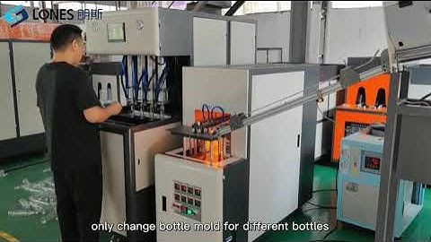 2300BPH semi automatic 4 cavity PET bottle machine with auto loading and auto drop system