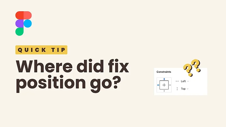Figma Update: Where did FIX POSITION go?? - Quick Tip