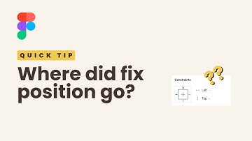 Figma Update: Where did FIX POSITION go?? - Quick Tip