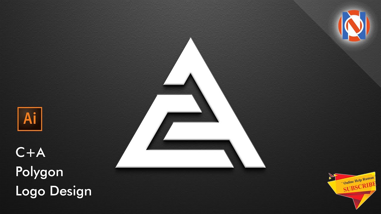 Polygon Logo Design | C+A Polygon Logo Design In Adobe Illustrator CC ...
