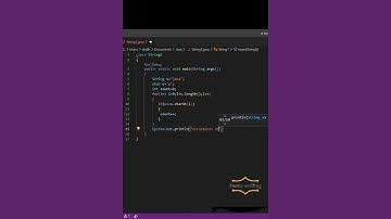program of finding the occurrences of charater in a string#coding#java #program#programming #arrays