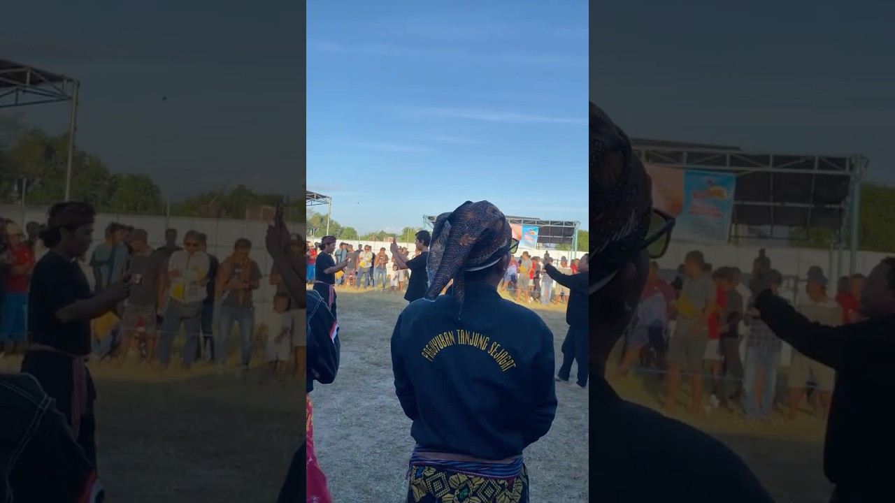 Lagu Kebangsaan Tanah Air Indonesia Sebelum Pembukaan Peresean Di Tanjung 2025 #lombok #peresean