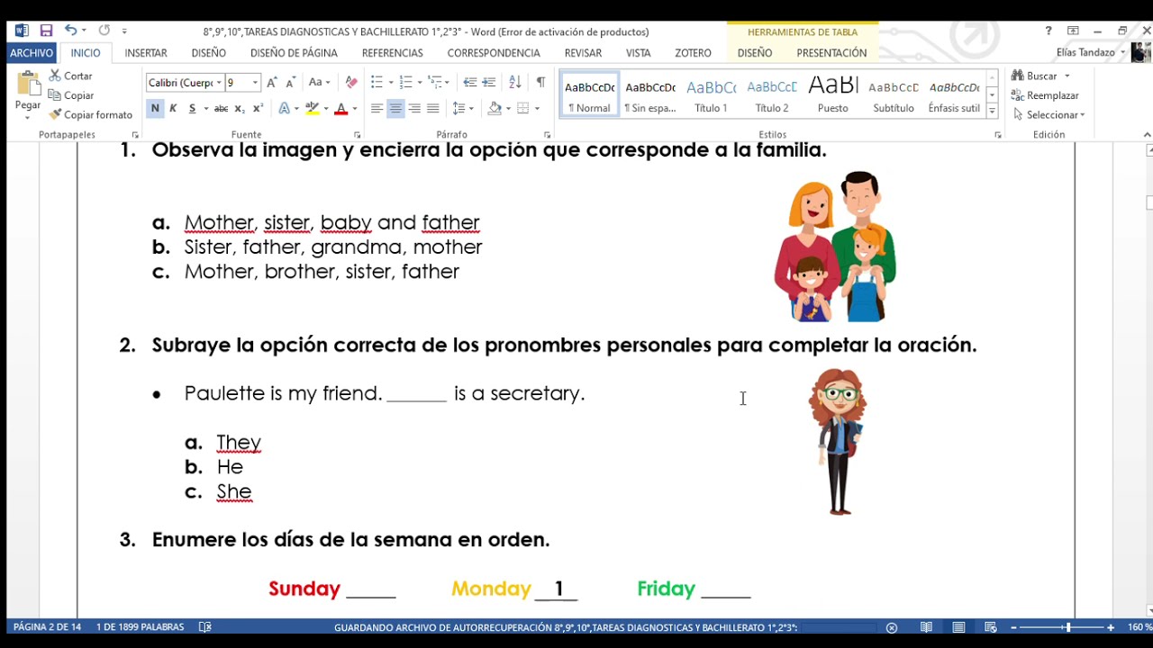 Modelo de EVALUACIÓN DIAGNÓSTICA INGLÉS | EGB Superior Y BGU - YouTube