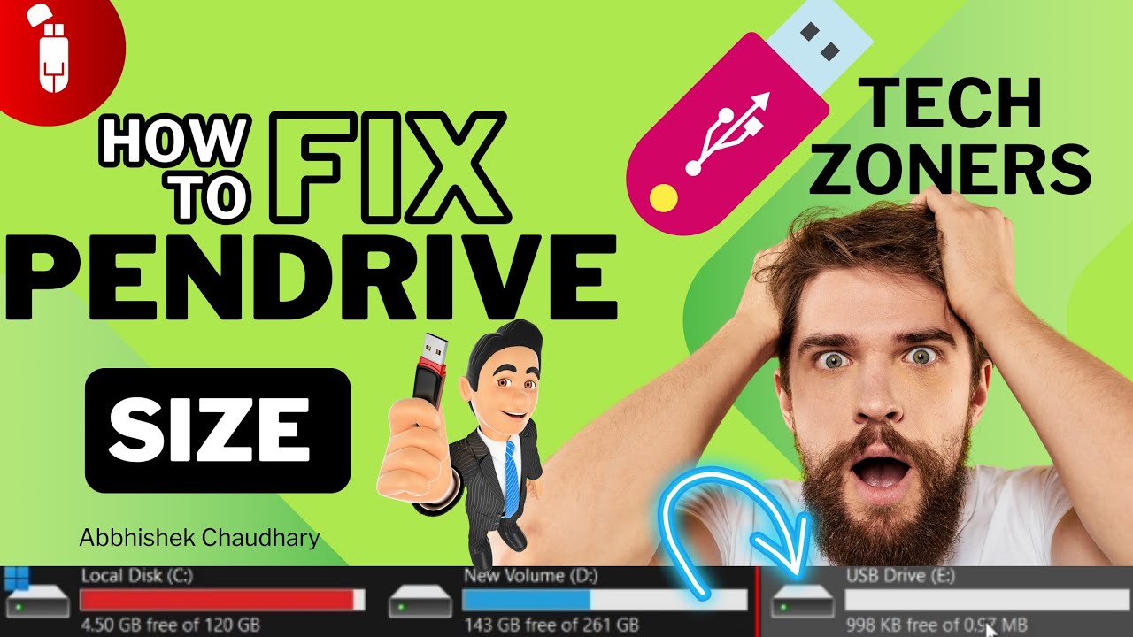 How to Fix Pendrive Size Issues | Easy USB Flash Drive Repair | Fix pendrive | Fix USB drive