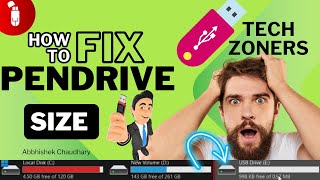 How to Fix Pendrive Size Issues | Easy USB Flash Drive Repair | Fix pendrive | Fix USB drive