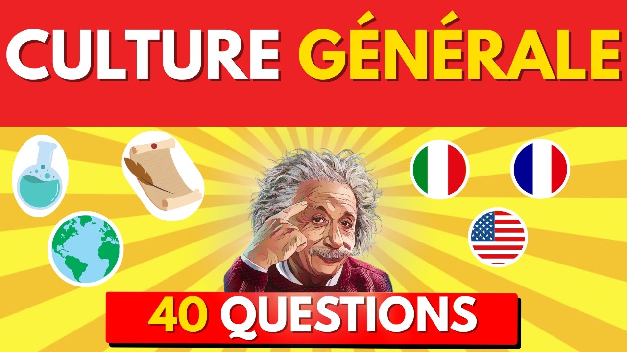 40 QUESTIONS pour TESTER VOTRE INTELLIGENCE 🧠📚| Débutant, Intermédiaire, Légendaire