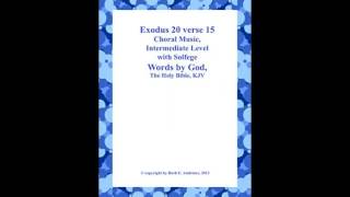 Exodus 20 verse 15 Choral Music with Intermediate Level with Solfege 8th Commandment pdf download