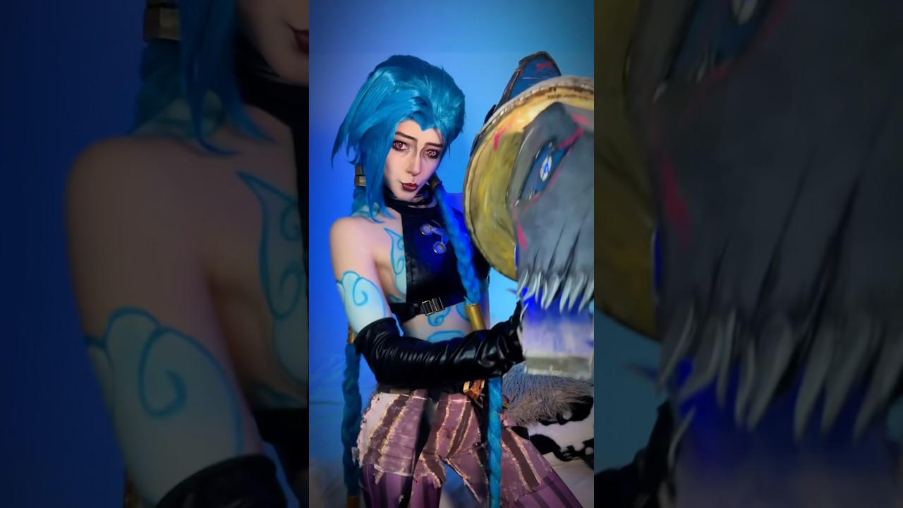BOOM A JINX COSPLAY!! Vi or Caitlyn next? #arcane #jinx #cosplay #cosplayer