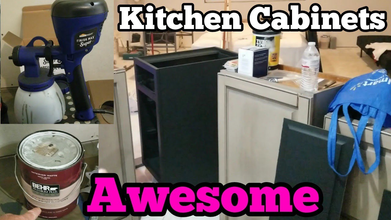 Kitchen Cabinets Refacing Behr Paint Spray Painting Finish Max