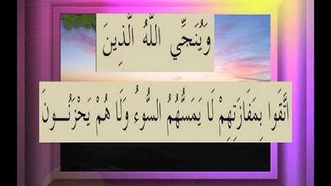 القرآن الكريم سورة الزمر الأية 61