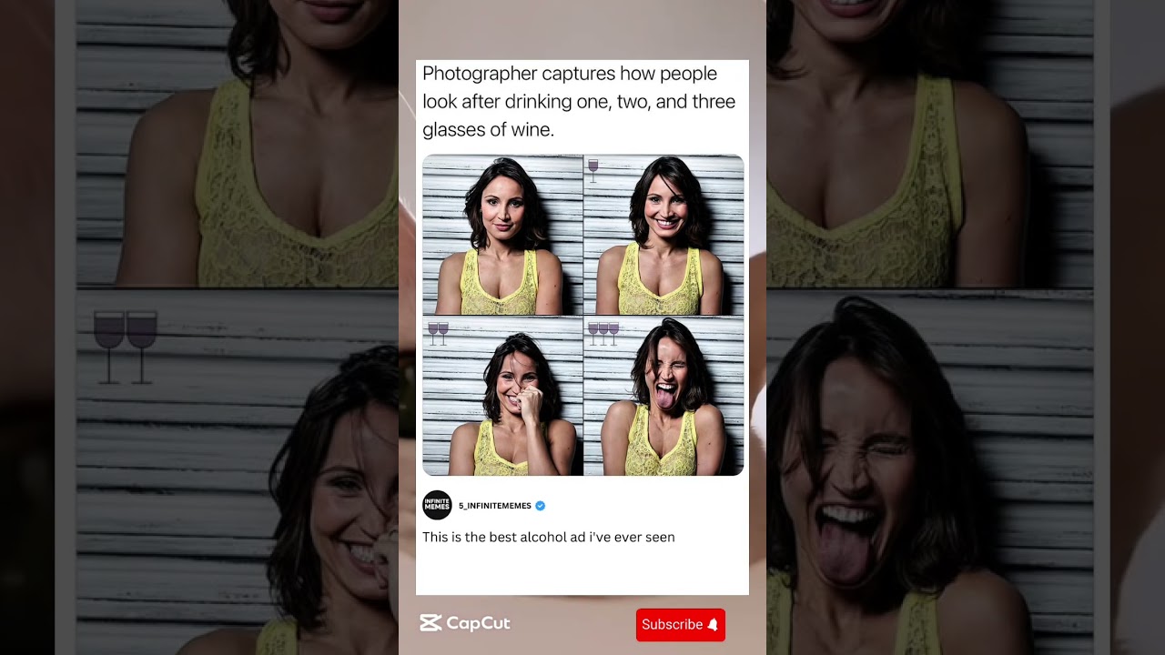Photographer captures how people look after drinking one, two, and three glasses of wine