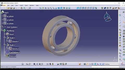 Catia Tutorial|How to design ball bearing for the beginners