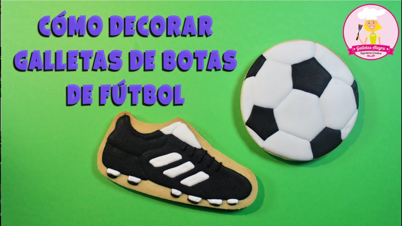 GALLETA Y PLANTILLA BOTA  DE FUTBOL | FUTBOL | ROYAL ICING | GALLETAS ALEGRA