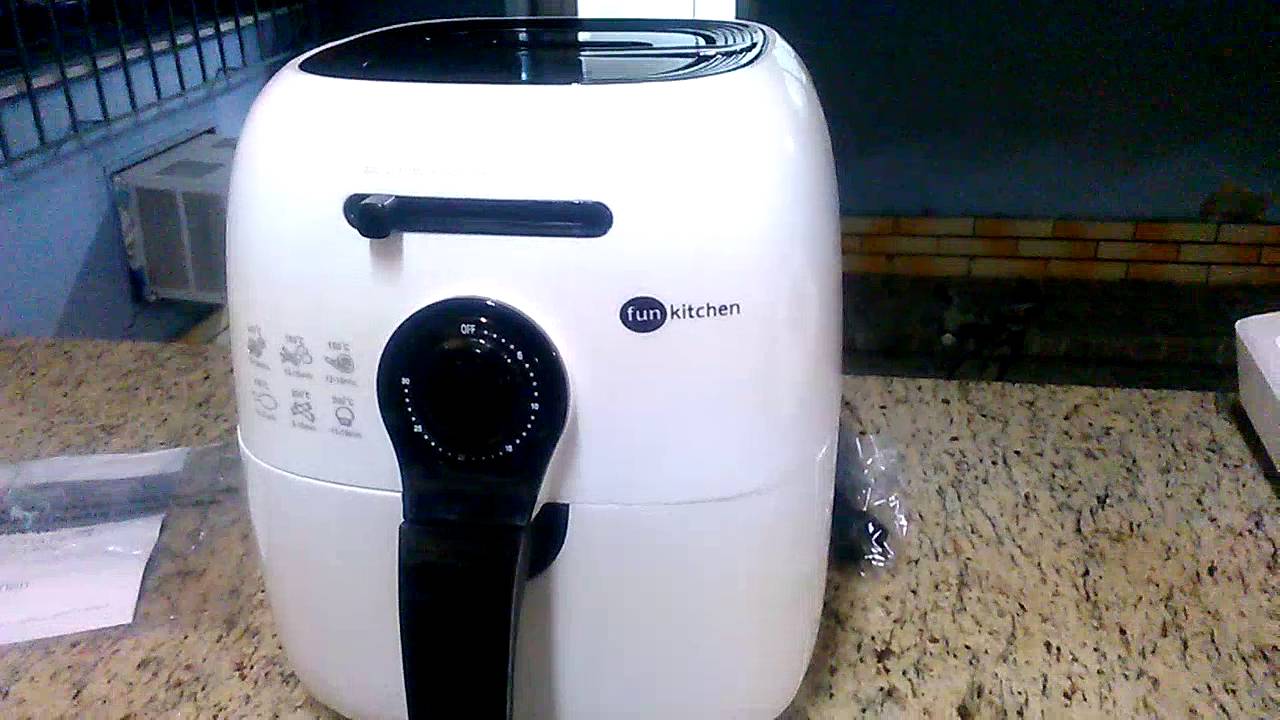 Fritadeira Sem Oleo Fun Kitchen Retro Abrindo A Embalagem Youtube