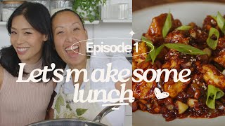Cooking Kkanpoong Tofu with The Korean Vegan || Let's make some lunch episode 1