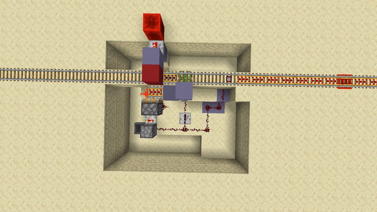 Cart Railway Toll Booth Design - Minecraft