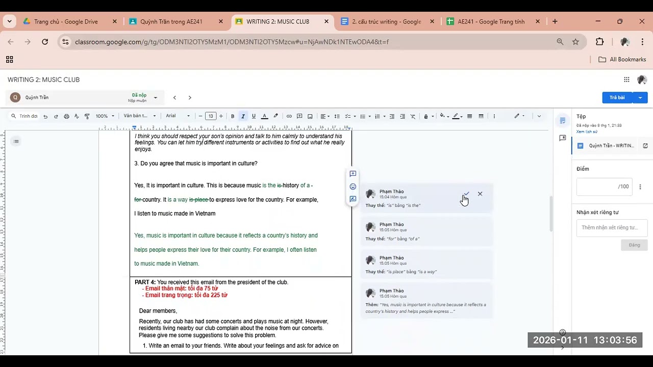 Quỳnh Trần Writing 2