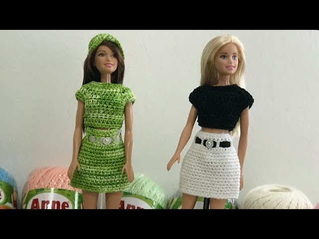 Roupinhas de Crochet para a Barbie  Roupas de crochê para bonecas, Roupas  barbie de crochê, Crochê