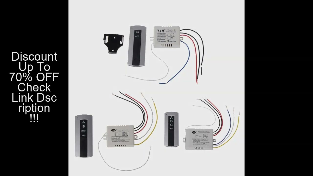 Wireless 2 Channel ON/OFF Lamp Remote Control Switch Receiver Transmitter