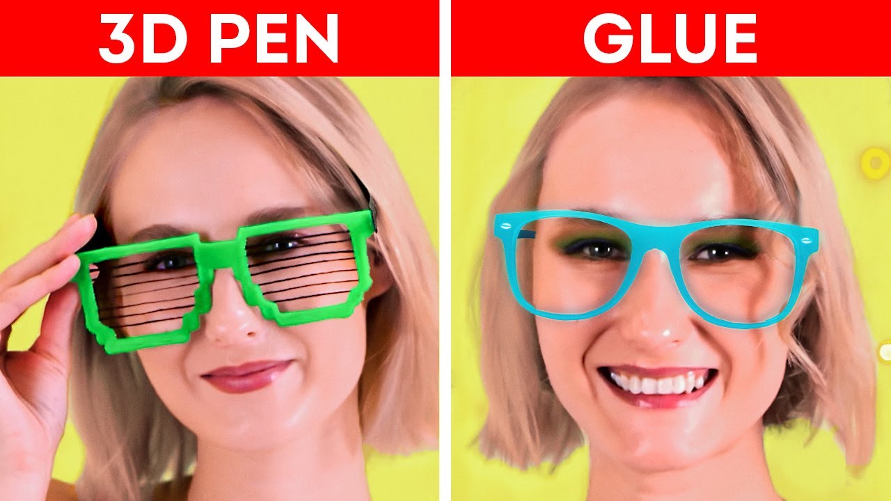 GLUE GUN VS 3D PEN || EXCELLENT CRAFTS by 5-minute crafts MEN