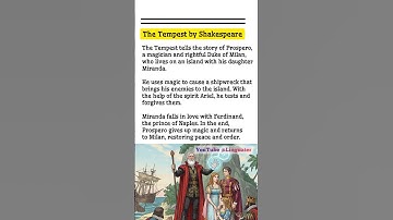 The Tempest by Shakespeare - Short Summary #shorts #thetempest #summary #englishliterature