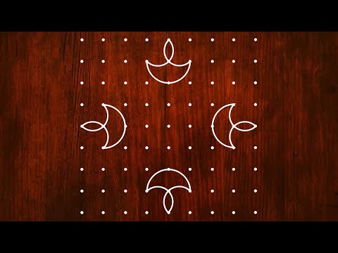 Easy 9x9 Dots Rangoli Design || Simple Kolam Design || Rangoli Design Tutorial Step by Step