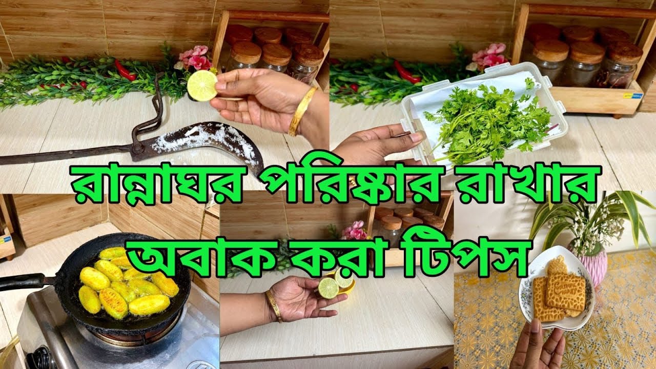 রান্নাঘর দ্রুত পরিষ্কার রাখার অবাক করা টিপস//Amazing Kitchen Tips and Tricks for Women's in Bangoli