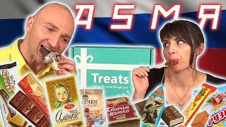 ASMR Artists Try Russian Food | Unboxing Try Treats Box