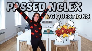 NCLEX Quick RESULTS 👩🏻‍⚕️ - PASSED AT 76 QUESTIONS 📈| LIVE STREAMED 🎥 IT ON FACEBOOK