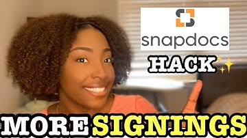 Get More Signings With this SNAPDOCS HACK! EASY AND FAST! | #Signingservices #NCSigningagent