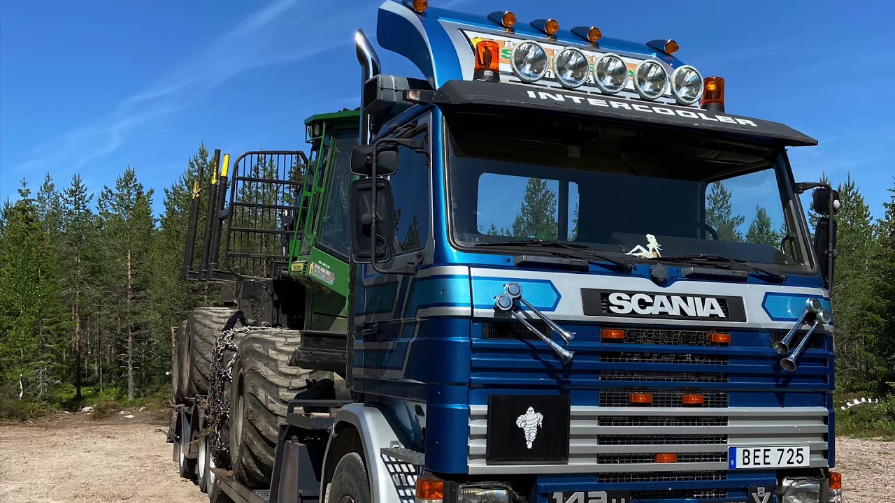 1984 Scania 142H V8 420HP Straight Pipes Hauling Forwarder