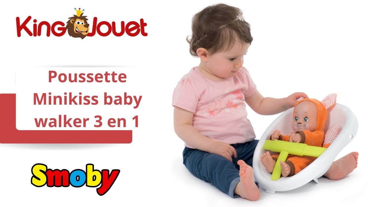 Baby Walker Porteur Poussette Minikiss Smoby Poupon - Poupon - Achat & prix