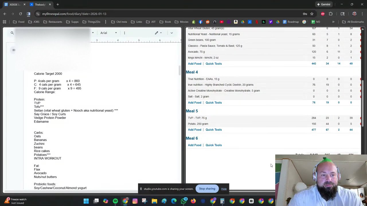 How to Lose Fat & Build Muscle as a VEGAN MAN:  Meal Plan for Bodybuilder! LIVE TheBodyBuildingVegan