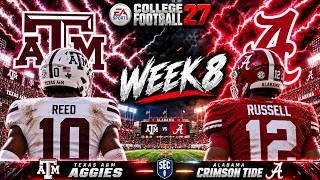 Texas A&M vs Alabama Week 8 | College Football 27 Simulation