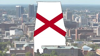 Alabama - Flag Map Speed Art