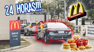 24 HORAS COMENDO TUDO QUE O CARRO DA FRENTE PEDIR NO MCDONALDS