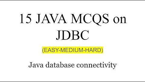 Top java database connectivity MCQS | JDBC MCQS | Java interview preparation
