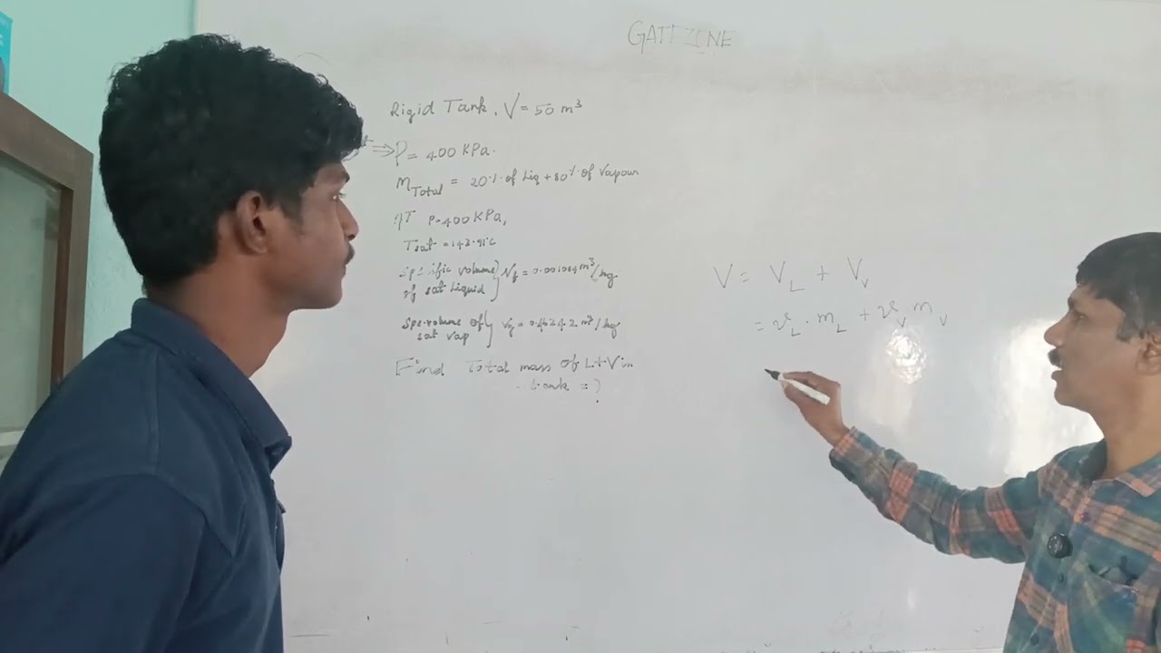 SATURATED LIQUID AND VAPOUR | THERMODYNAMICS PROBLEM